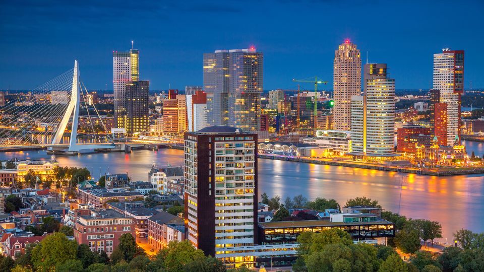 Modern Rotterdam skyline